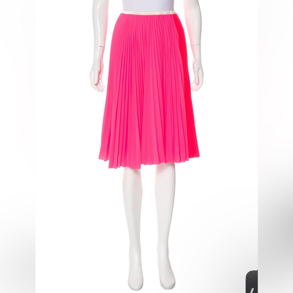Loyd/Ford pink colorblock pleated skirt
